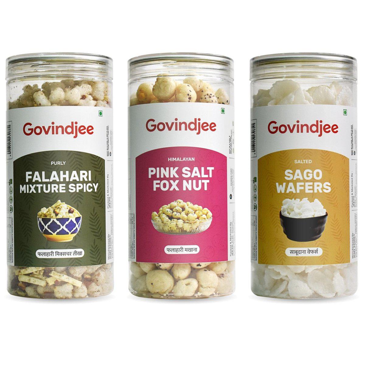 ROASTED FALAHARI COMBO OF FALAHARI MIXTURE | PINK SALT FOX NUT | SABUDANA WAFERS1